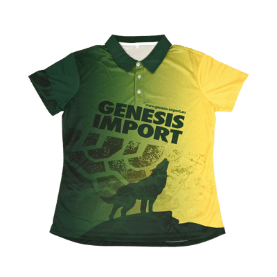 Genesis Import  Green & Yellow Polo-Shirt Unisex in XXL